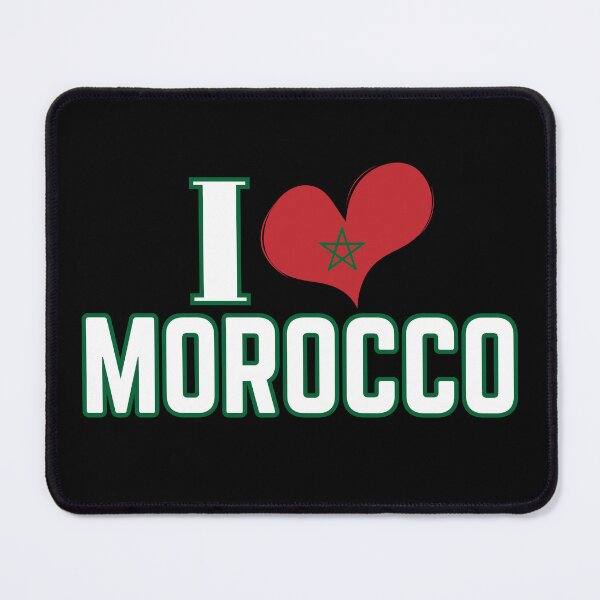 Item preview, I Love Morocco I Heart Morocco Flag designed and sold by BunBuntheDog-.