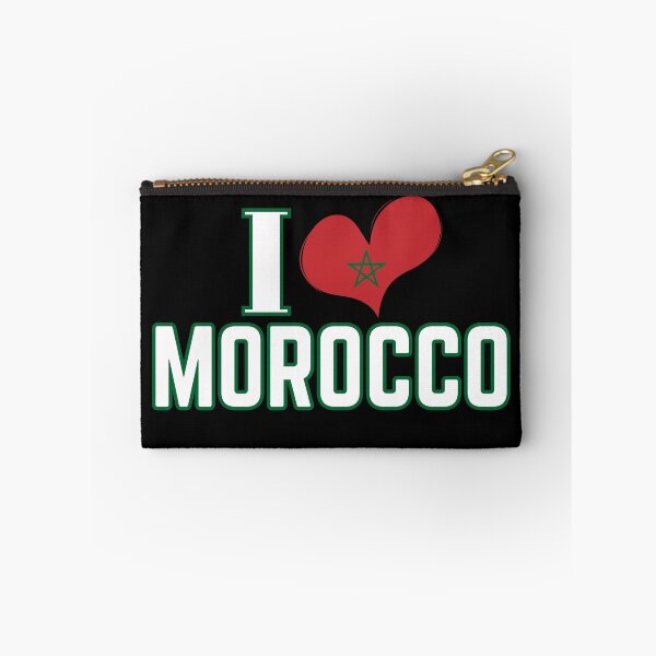 Item preview, I Love Morocco I Heart Morocco Flag designed and sold by BunBuntheDog-.