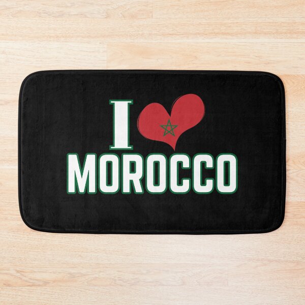 Item preview, I Love Morocco I Heart Morocco Flag designed and sold by BunBuntheDog-.