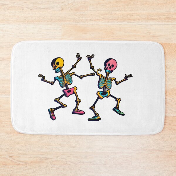 Item preview, "Dancing Skeleton Rainbow" happy colorful halloween designed and sold by GalaxyGraffiti.