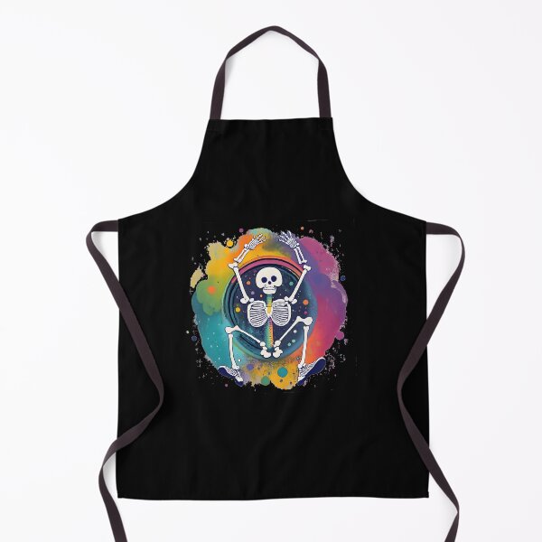 Item preview, "Dancing Skeleton Rainbow" happy colorful halloween designed and sold by GalaxyGraffiti.