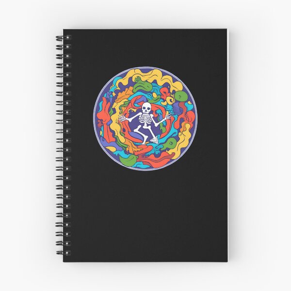 Item preview, "Dancing Skeleton Rainbow" happy colorful halloween designed and sold by GalaxyGraffiti.