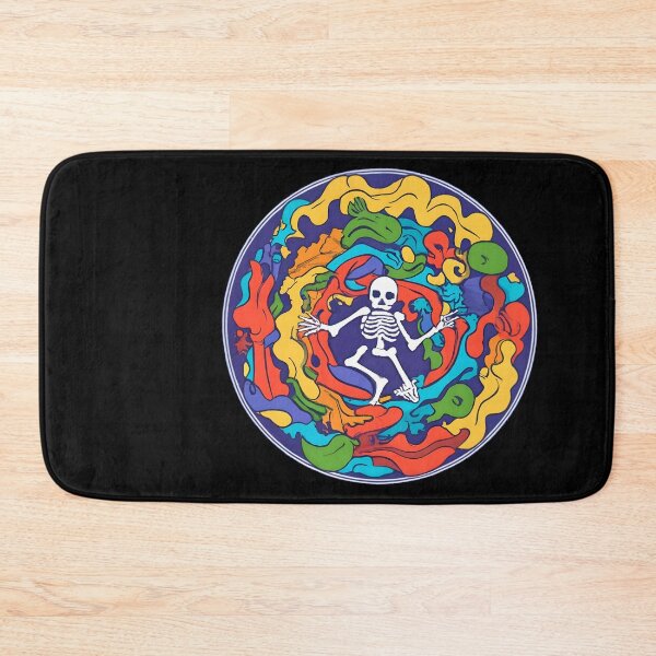 Item preview, "Dancing Skeleton Rainbow" happy colorful halloween designed and sold by GalaxyGraffiti.