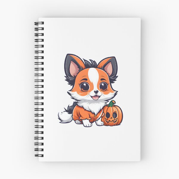 Item preview, Amazed Halloween Puppy and Pumpkin designed and sold by BloomCatB.
