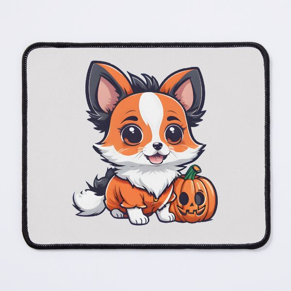 Item preview, Amazed Halloween Puppy and Pumpkin designed and sold by BloomCatB.