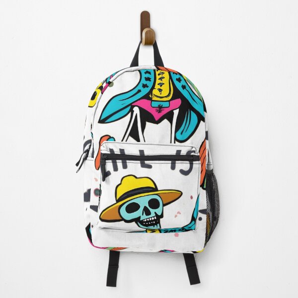 Item preview, "Dancing Skeleton Rainbow" happy colorful halloween designed and sold by GalaxyGraffiti.