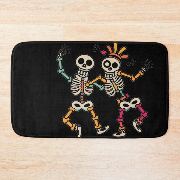 Item preview, "Dancing Skeleton Rainbow" happy colorful halloween designed and sold by GalaxyGraffiti.