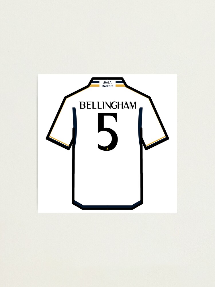 Lámina fotográfica for Sale con la obra «Camiseta Real Madrid Jude  Bellingham 2023/2024» de ArtForAllAges