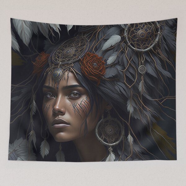 Item preview, Indigo Maiden Dreamcatcher designed and sold by neverfaraway.