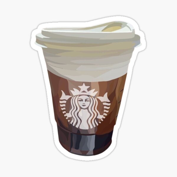 Starbucks coffee sticker, Starbucks iced coffee cup sticker, Starbucks  coffee, Starbucks drinks sticker