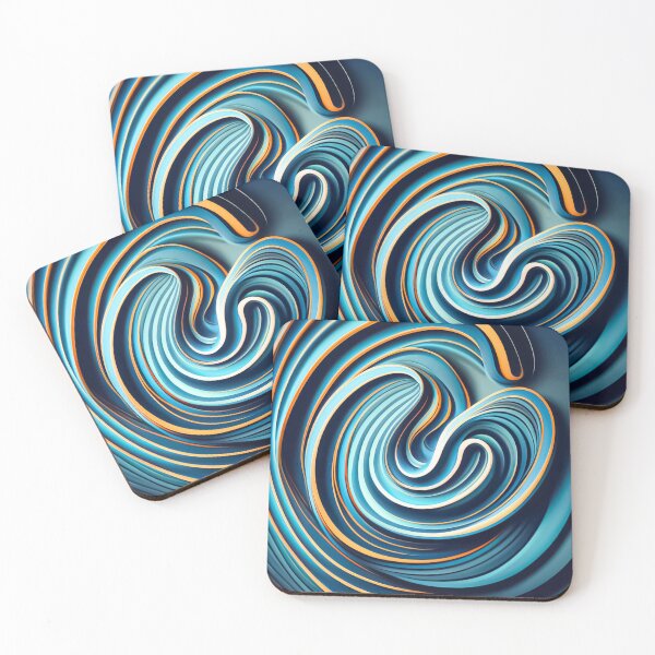 Item preview, Blue And Orange Simple Swirls  designed and sold by SilentSpirits.