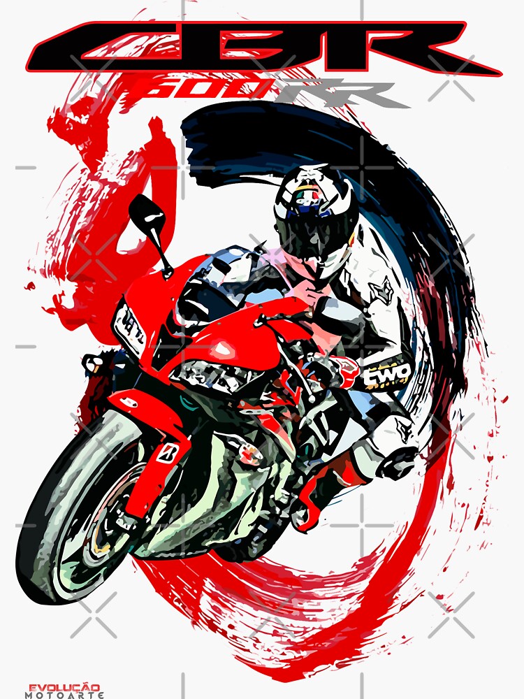 CBR 600RR Sticker for Sale by Evomotoarte