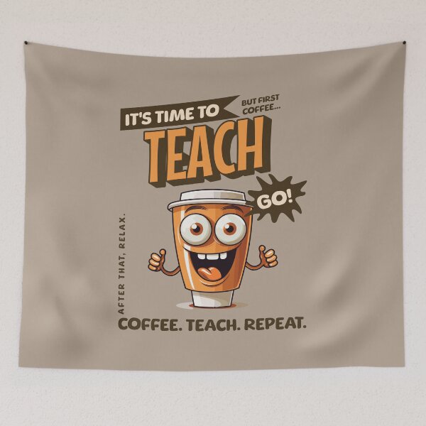Item preview, Coffee Teach Repeat designed and sold by RockBeeDesigns.