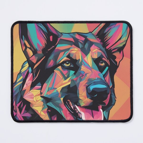 Item preview, German Shepherd Vibrant neon Outlines designed and sold by Purrfectly Furr.