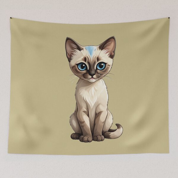 Item preview, Cute and adorable siamese cat/kitten designed and sold by Gilby-Designs.