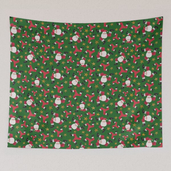 Item preview, Silly Santas on green designed and sold by crumpsticks.