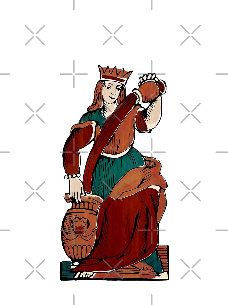 Aperçu 5 sur 5. T-shirt graphique avec l'œuvre Tempérance tarot Minchiate créée et vendue par lesmotsclefs.