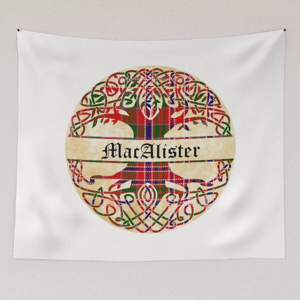Item preview, MacAlister Tree of Life Clan Scottish Surname tartan designed and sold by BagTown Clans.