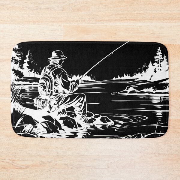 Item preview, Fisherman White Print designed and sold by SteadyRolling.