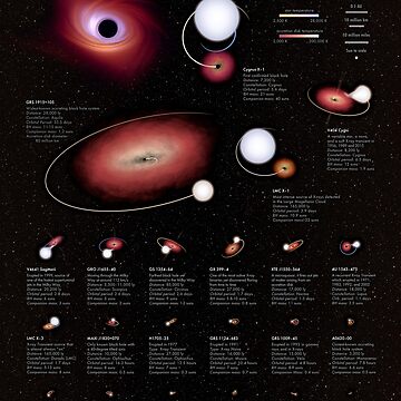 Artwork thumbnail, Black Holes in the Milky Way infographic by Pablo Carlos Budassi