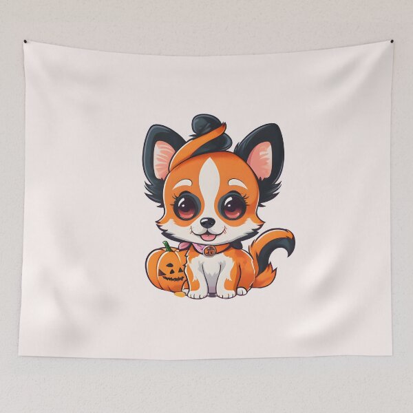Item preview, Seductive Halloween Puppy and Pumpkin designed and sold by BloomCatB.
