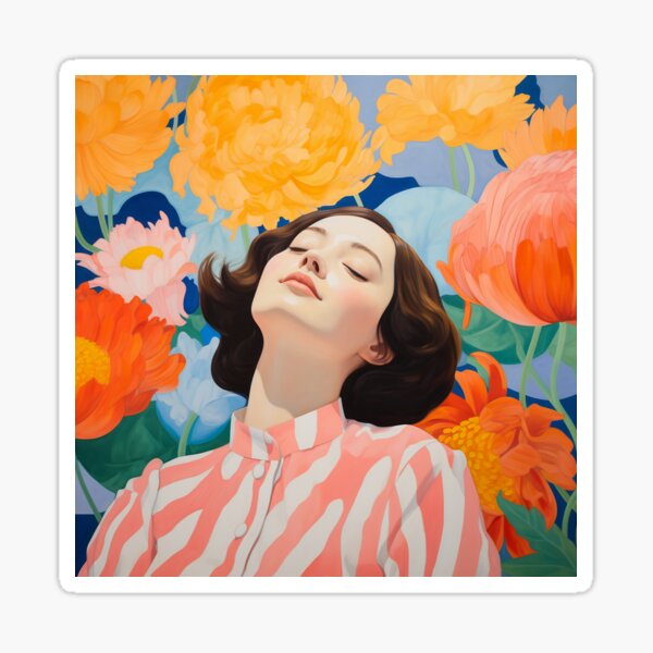 Aperçu de l'œuvre Portrait de mode d'une femme en fleurs géantes créée et vendue par kushmay.