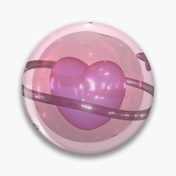 Item preview, Lindo corazón cromado rosa designed and sold by emidanielle.