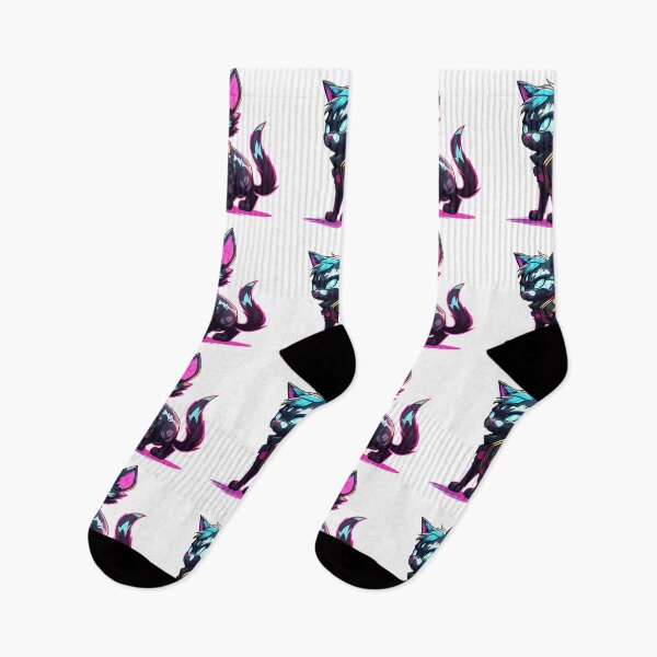 Item preview, Cyberpunk Cat in Neon Colors designed and sold by SchorlCraft.