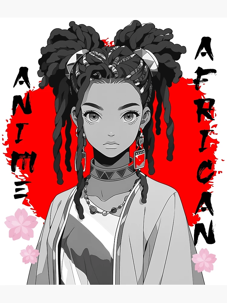 character concept, anime, digital art, African girl,...