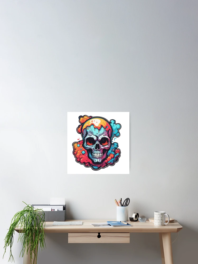 Thumbnail 2 of 3, Poster, Exploding skull designed and sold by SkullsToGo.