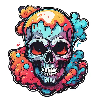 Artwork thumbnail, Exploding skull by SkullsToGo