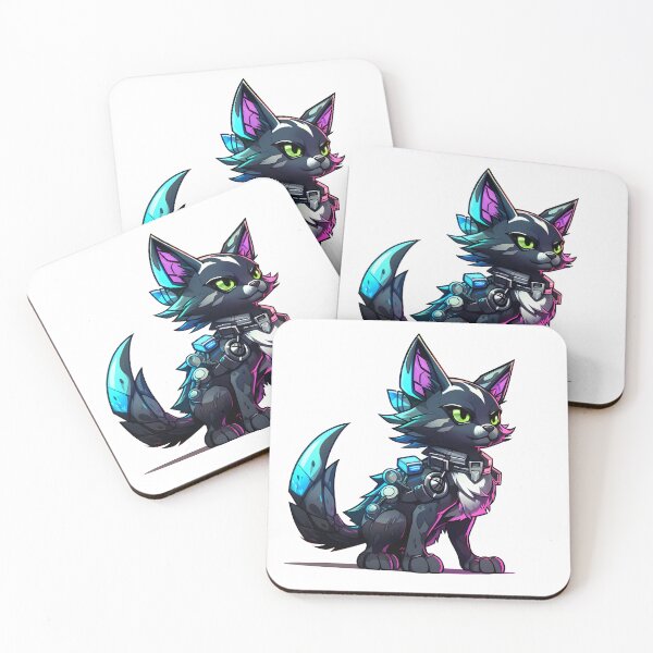Item preview, Cyberpunk Cat in Neon Colors designed and sold by SchorlCraft.