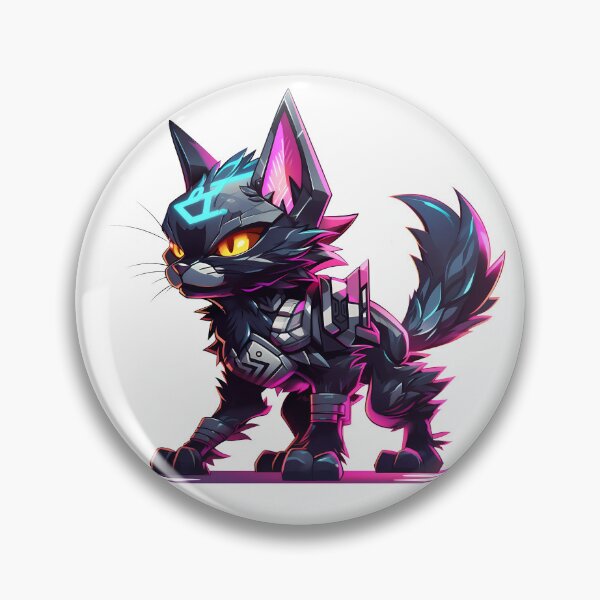 Item preview, Cyberpunk Cat in Neon Colors designed and sold by SchorlCraft.
