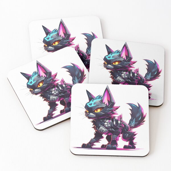 Item preview, Cyberpunk Cat in Neon Colors designed and sold by SchorlCraft.