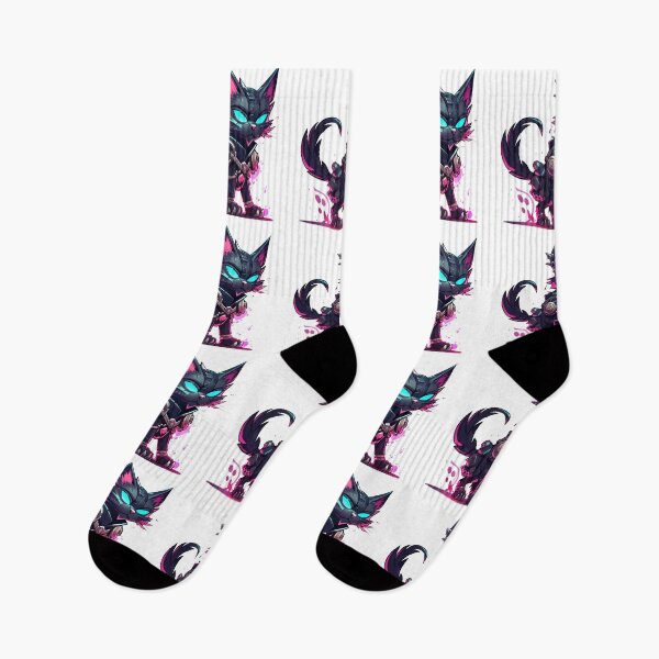 Item preview, Cyberpunk Cat in Neon Colors designed and sold by SchorlCraft.