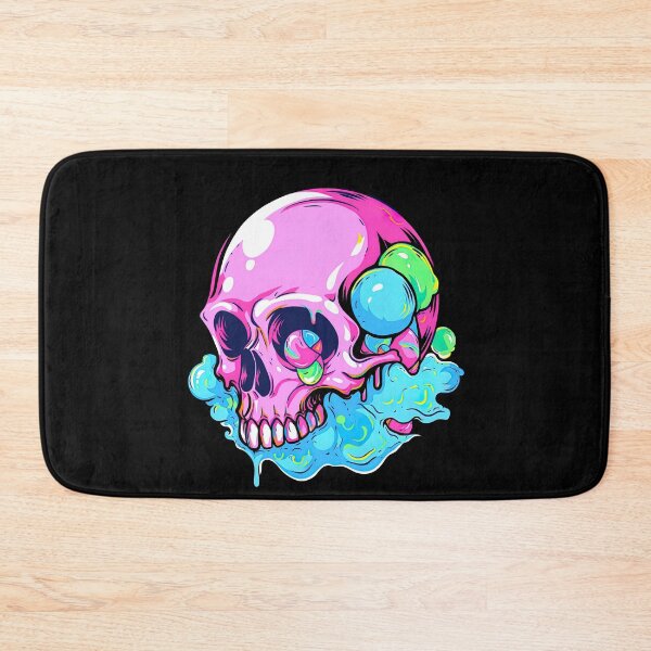 Item preview, Colorful Bubblegum Skull Lollipop Pink and Blue Sweets Juicy Spooky Halloween designed and sold by BubbleBone.