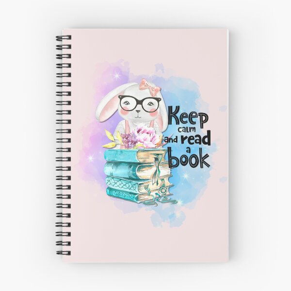 Item preview, Motivational "Keep Calm and Read a Book" quote featuring a cute smart bunny designed and sold by javajossi.