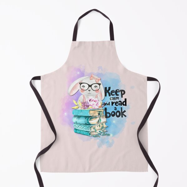 Item preview, Motivational "Keep Calm and Read a Book" quote featuring a cute smart bunny designed and sold by javajossi.