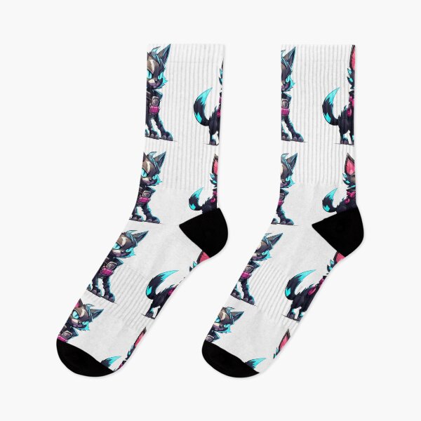 Item preview, Cyberpunk Cat in Neon Colors designed and sold by SchorlCraft.