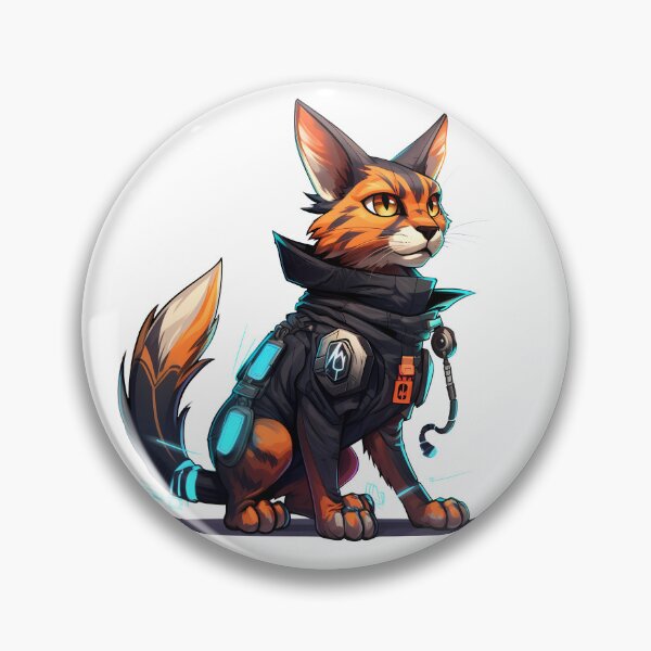 Item preview, Cyberpunk Cat in Neon Colors designed and sold by SchorlCraft.