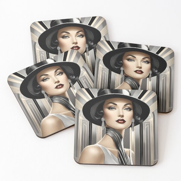 Item preview, Kopie von Bauhaus Deco Fusion: Portrait of a Woman in Color  designed and sold by VonRauenfeld.