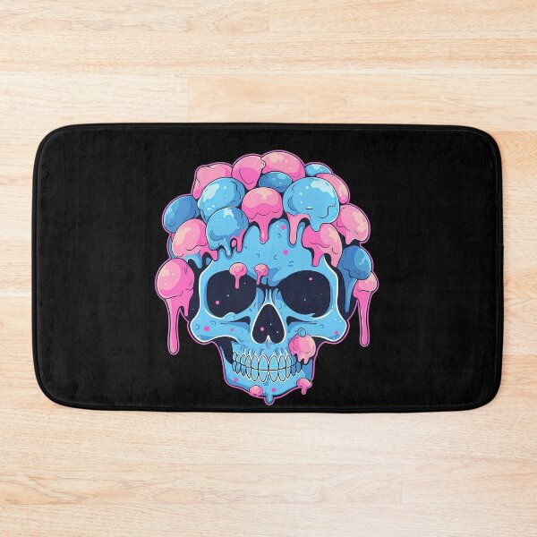 Item preview, Colorful Bubblegum Skull Lollipop Pink and Blue Sweets Juicy Spooky Halloween designed and sold by BubbleBone.