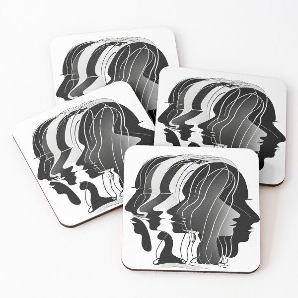 Item preview, Abstract Faces in Black and White designed and sold by sarabye.