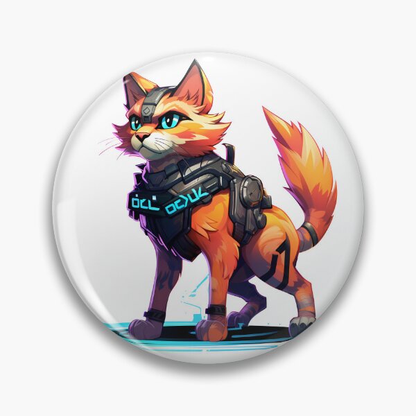 Item preview, Cyberpunk Cat in Neon Colors designed and sold by SchorlCraft.