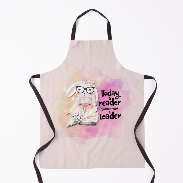 Item preview, Motivational "Today a Reader Tomorrow a Leader" quote featuring a cute smart bunny designed and sold by javajossi.
