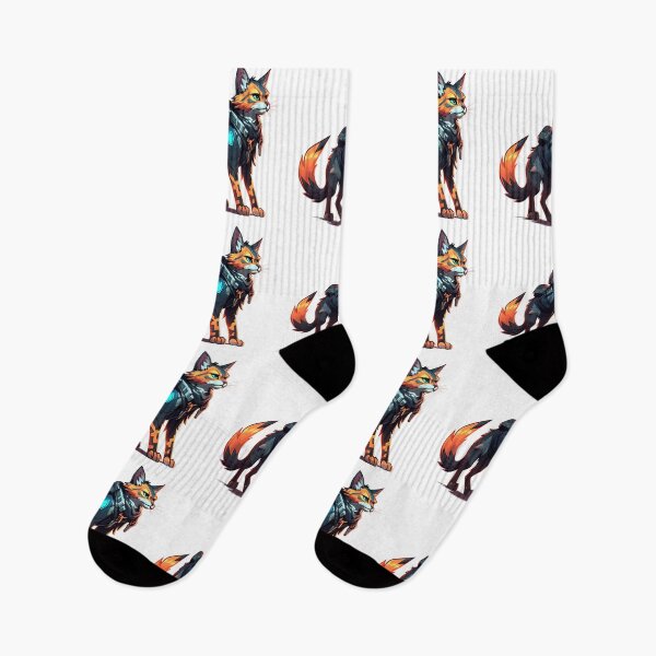 Item preview, Cyberpunk Cat in Neon Colors designed and sold by SchorlCraft.