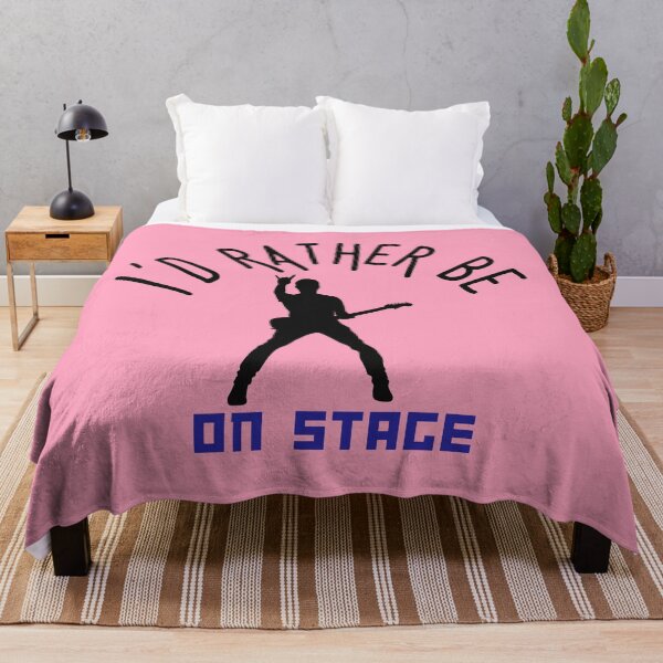 Item preview, I´d rather be on music stage, metal rock guitarist. Black text and image. Gifts & Merchandise designed and sold by LindaLG.