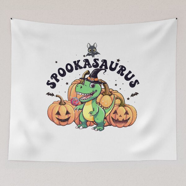 Item preview, Spookasaurus | Funny Dinosaurs, Bats And Pumpkins Halloween  | Whimsical Autumn and Halloween Delights Collection designed and sold by Ali Doodles.