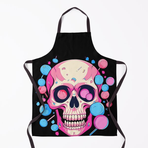 Item preview, Colorful Bubblegum Skull Lollipop Pink and Blue Sweets Juicy Spooky Halloween designed and sold by BubbleBone.