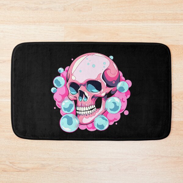 Item preview, Colorful Bubblegum Skull Lollipop Pink and Blue Sweets Juicy Spooky Halloween designed and sold by BubbleBone.